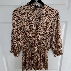 Leopard print blouse